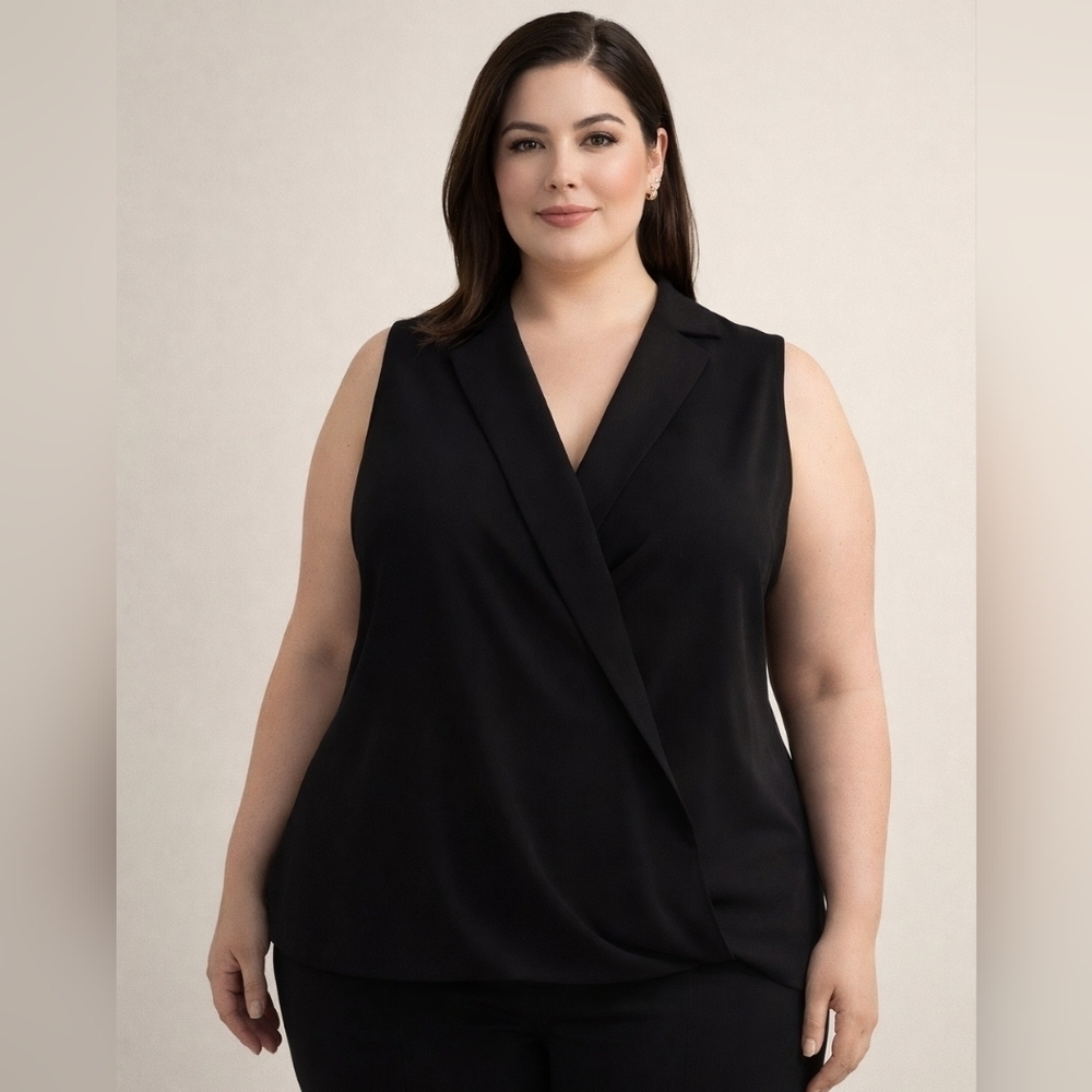 Chic Black Sleeveless Blouse